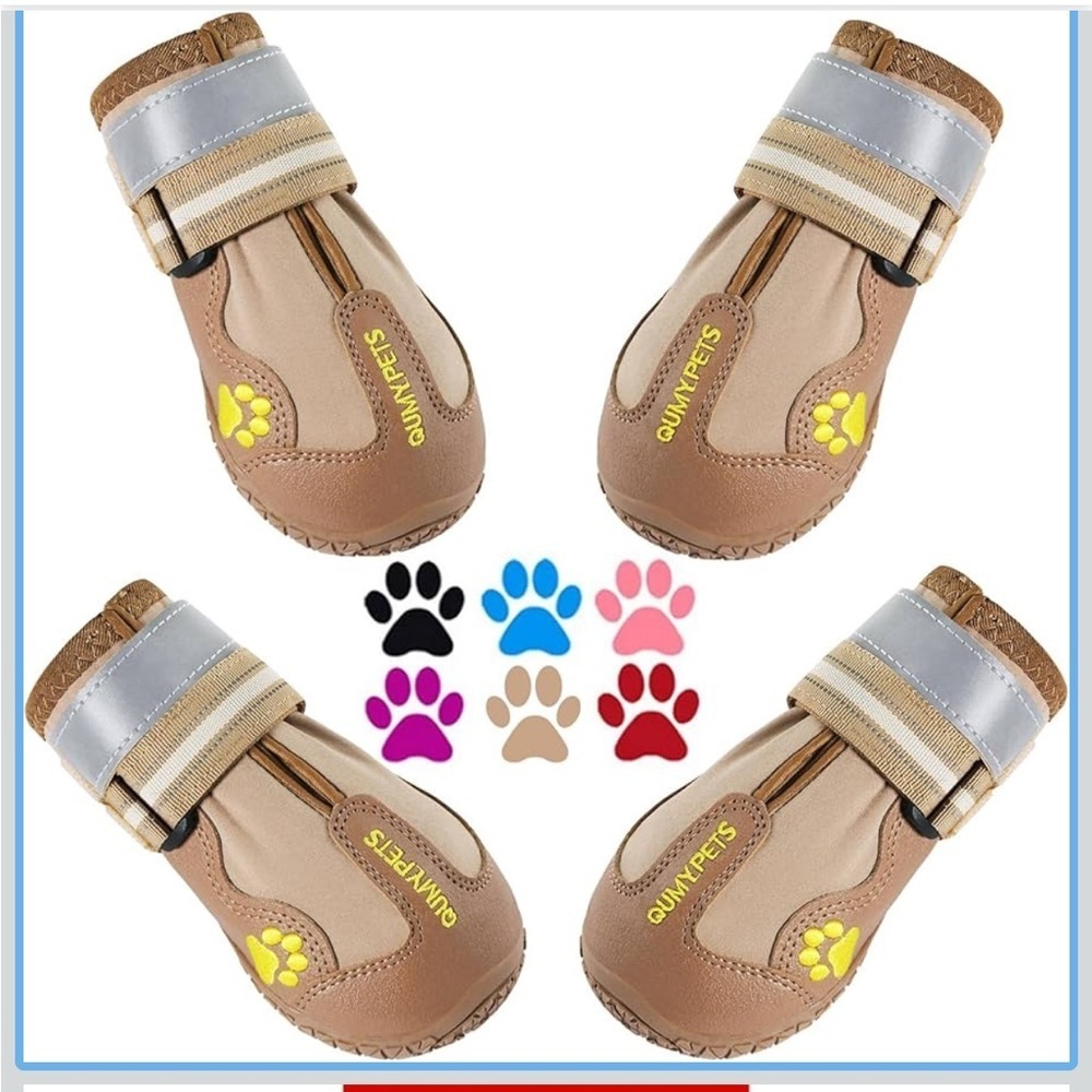 QUMY Dog Shoes Boots & Paw Protectors Size 3 598-lb